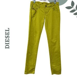 DIESEL Grupee Stretch Skinny Jeans | Size 31 x 32 | Chartruse Yellow